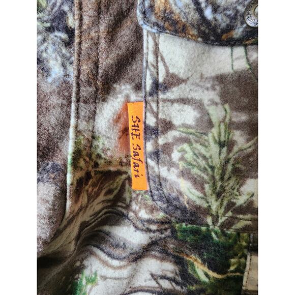 SHE SAFARI Brown Woodland Camo Hunting Casual Outdoor Expedition Top SZ XL - Picture 4 of 11